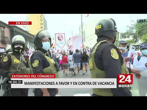 Moción de vacancia: Ambos sentidos de la avenida Abancay están cerrados por protestas