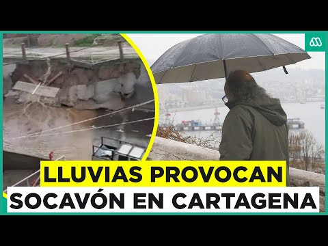 Peligroso socavón en Cartagena: Vecinos en alerta por desplome de tierra a causa de la lluvia
