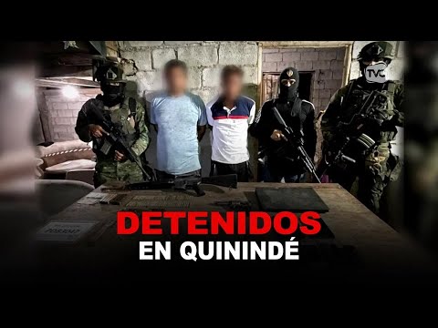 Quinindé: FTC capturó a alias Niño Rico y alias Veneco con un arsenal de armas