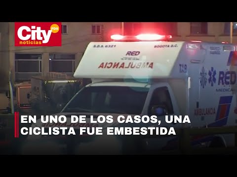 Dos ambulancias protagonizaron dos accidentes de tránsito en Bogotá | CityTv