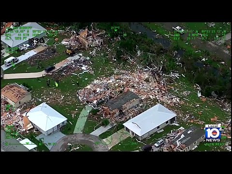 Severe damage left behind by tornadoes in several parts of Florida after Milton