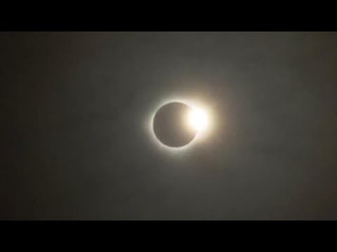 Spectators watch solar eclipse phenomenon in Mexico