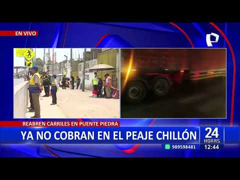 Puente Piedra: reabren carriles del peaje Chillón que fueron cerrados por Rutas de Lima