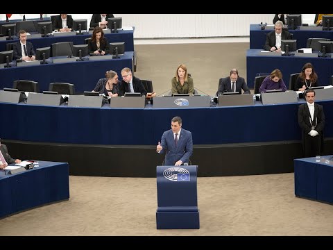 Pedro Sánchez comparece ante el Pleno del Parlamento Europeo