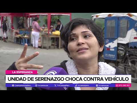 La Esperanza: Camioneta de serenazgo choca contra vehículo