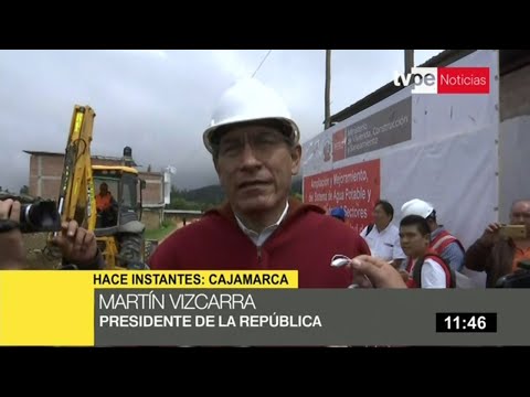 Presidente Martín Vizcarra brinda declaraciones a la prensa desde Cajamarca