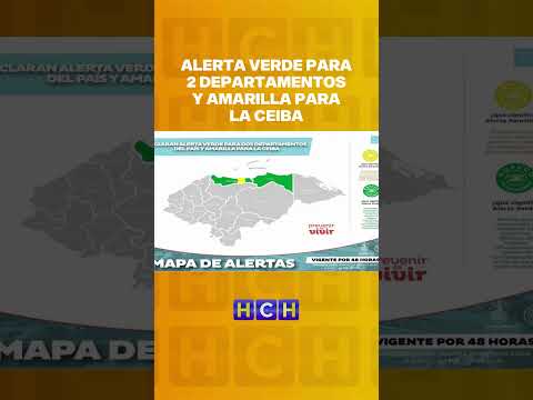 Alerta verde para 2 departamentos y amarilla para La Ceiba