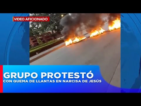 Grupo protestó con quema de llantas en autopista Narcisa de Jesús | Televistazo en la Comunidad
