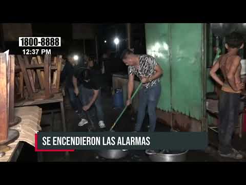 Carbón encendido desata alerta de incendio en el Mercado Oriental, Managua