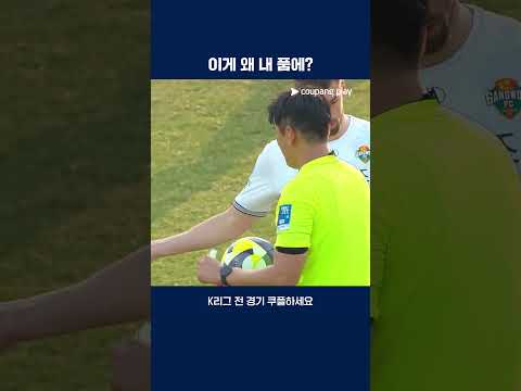 주심 품에 쏙하고 들어가는 공 | 2025 K리그1 | 안양 vs 강원