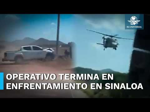 Helicóptero artillado se enfrenta a balazos contra camioneta en Sinaloa