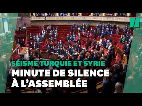 Après le séisme en Turquie et Syrie, une émouvante minute de silence à l’Assemblée