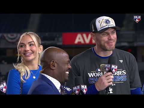 Dodgers Freddie Freeman postgame interview after winning World Series MVP!