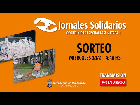 Sorteo de Jornales solidarios Fase 5 Etapa1