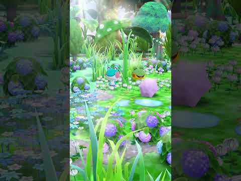 【ポケ森】 雨やどり 【キャンプ場レイアウト】 #acpc #ポケ森 #ポケ森コンプリート #shorts