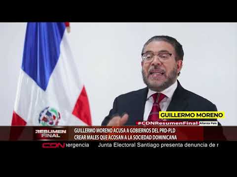Guillermo Moreno acusa a gobiernos del PRD-PLD de crear males que acosan a la sociedad dominicana