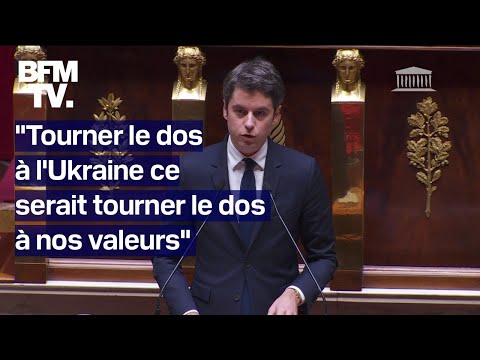 Aide à l'Ukraine: le discours de Gabriel Attal à l'Assemblée nationale
