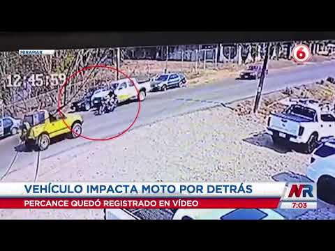 (Video): Aparente descuido al volante ocasionó fuerte colisión en Puntarenas