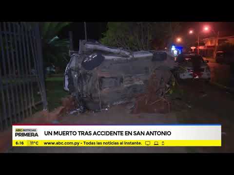 Un muerto tras accidente en San Antonio