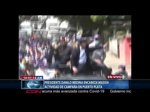 Presidente Medina encabeza caravana de este domingo en Puerto Plata