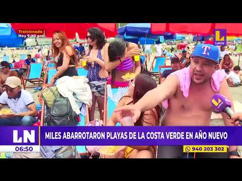 MILES DE PERSONAS pasaron el primer día del 2023 en playas de Chorrillos y Barranco #LatinaNoticias