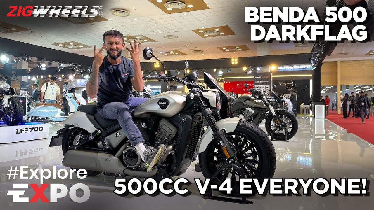 Auto Expo 2023 - Benda Darkflag Unveiled | Walkaround Review | V4 Power For The Masses!