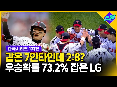 [KS1차전]같은 7안타인데 LG는 8득점? 한화 압도한 LG