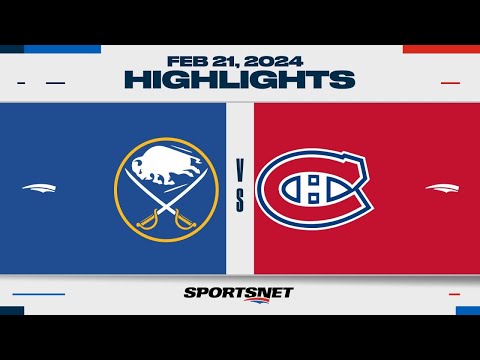 NHL Highlights | Sabres vs. Canadiens - February 21, 2024