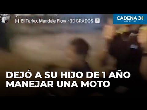 Imprudencia total: dejó que su hijo de un año manejara una moto y lo denunciaron | Cadena 3