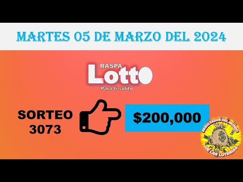 RESULTADO LOTTO SORTEO #3073 DEL MARTES 05 DE MARZO DEL 2024 /LOTERÍA DE ECUADOR/