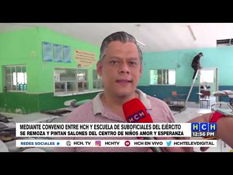 HCH y FFAA embellecen las instalaciones del Hogar de Niños “Amor y Esperanza” en La Vega