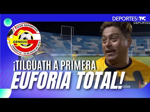 La eufórica reacción de Reynaldo Tilguath al ascender a Génesis Comayagua a la Liga Nacional