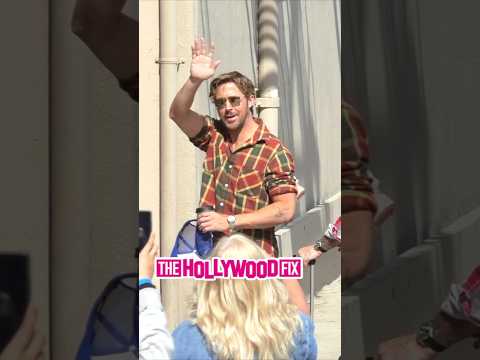 Ryan Gosling Waves To Fans While Arriving To Promote 'The Fall Guy' At Jimmy Kimmel Live! In L.A.