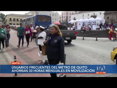 Metro de Quito ahorra 30 horas mensuales en movilización a usuarios frecuentes