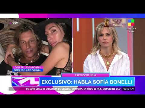Habla Sofía Bonelli, la pareja de Claudio Paul Caniggia: Mariana Nannis fue violenta conmigo