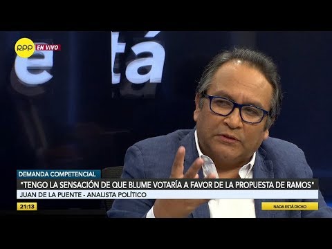 Juan de la Puente sobre demanda competencial: Blume votaría a favor de la propuesta de Ramos