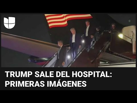 Las primeras imágenes de Trump luego de salir del hospital tras el ataque en Pensilvania