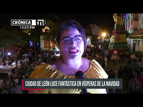 Ciudad de León luce fantástica en vísperas de la navidad - Nicaragua