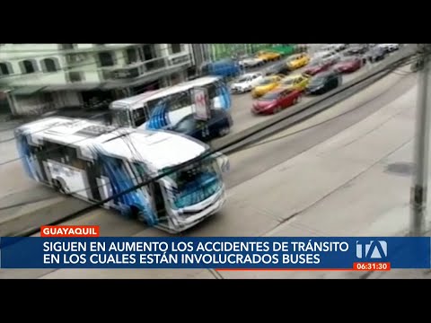 Existe un aumento en el número de accidentes de tránsito que involucran buses urbanos en Guayaquil