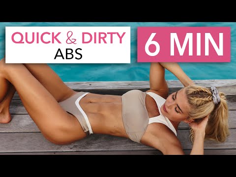 6 MIN QUICK + DIRTY ABS - short & VERY effective - intense sixpack workout