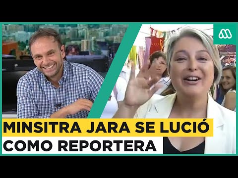 “Me van a tener que contratar”: Ministra Jara se lució como reportera en actividad en Cerrillos
