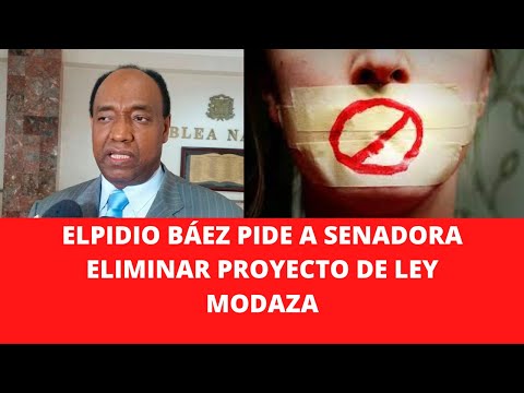 ELPIDIO BÁEZ PIDE A SENADORA ELIMINAR PROYECTO DE LEY MODAZA