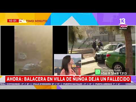 Un fallecido deja balacera en Villa Olímpica en Ñuñoa. Tu Día, 2022