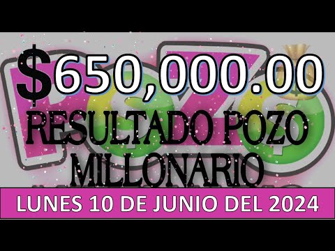 RESULTADO POZO MILLONARIO SORTEO #1088 DEL LUNES 10 DE JUNIO DEL 2024 /LOTERÍA DE ECUADOR/