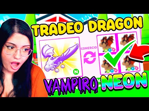 TRADEO *NUEVO* DRAGÓN VAMPIRO *NEON* de ROBUX por ESTA MASCOTA en ADOPT ME!! Roblox SrtaLuly