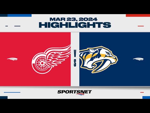 NHL Highlights | Red Wings vs. Predators - March 23, 2024