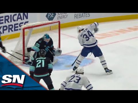 Maple Leafs Matthews Uses Sweet Through-The-Legs Move And Tucks In Backhand To Break Ice