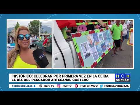 ¡Por primera vez! Realizan desfile conmemorando el Día del Pescador Artesanal en La Ceiba