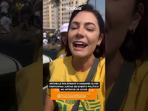 MICHELLE BOLSONARO E DAMARES ALVES PARTICIPAM DE ATO NO INTERIOR DE GOIÁS