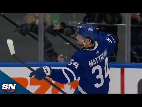 Maple Leafs Auston Matthews Takes Stretch Feed & Nets 59th Goal